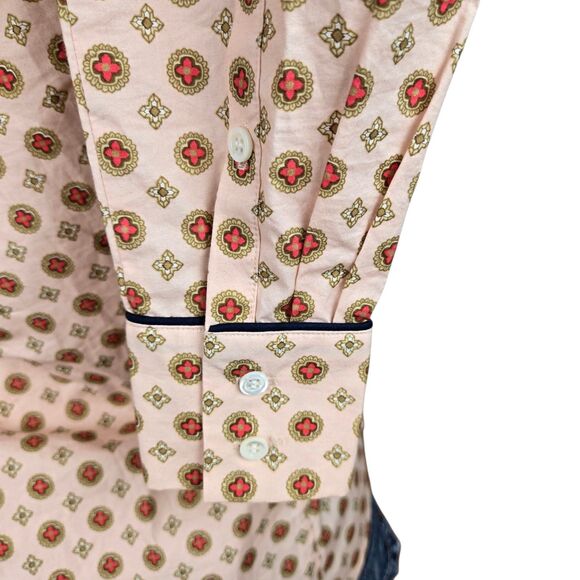 J. Crew Piped Foulard Medallion Print Shirt Sz 00 XXS Long Sleeve - Picture 8 of 13
